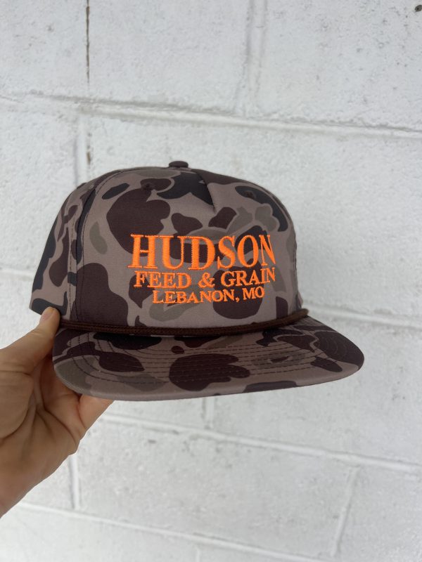 Hudson Hat Camo with Orange Lettering - Image 2